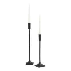 World Market Tall Black Metal Taper Candle Holder