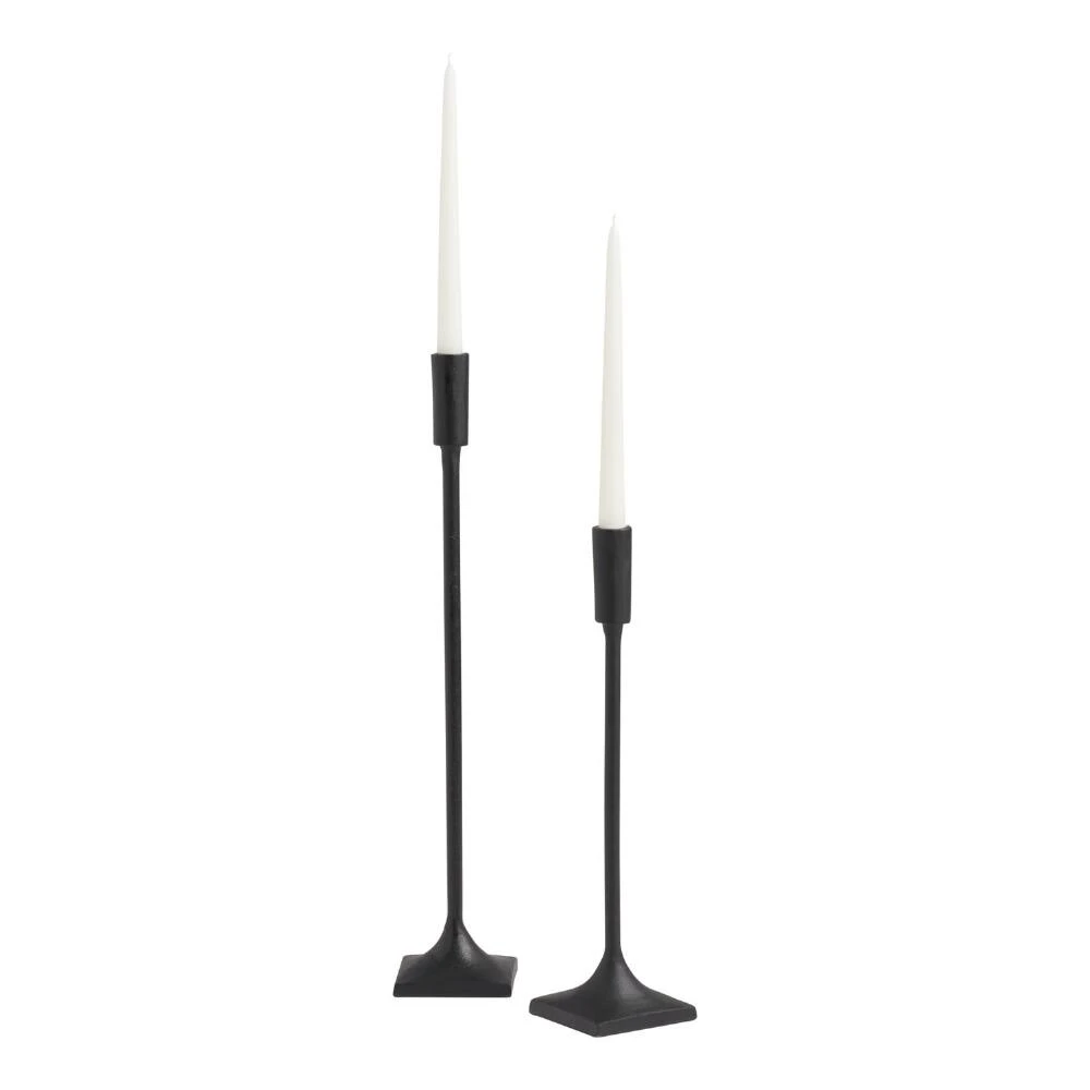 World Market Tall Black Metal Taper Candle Holder