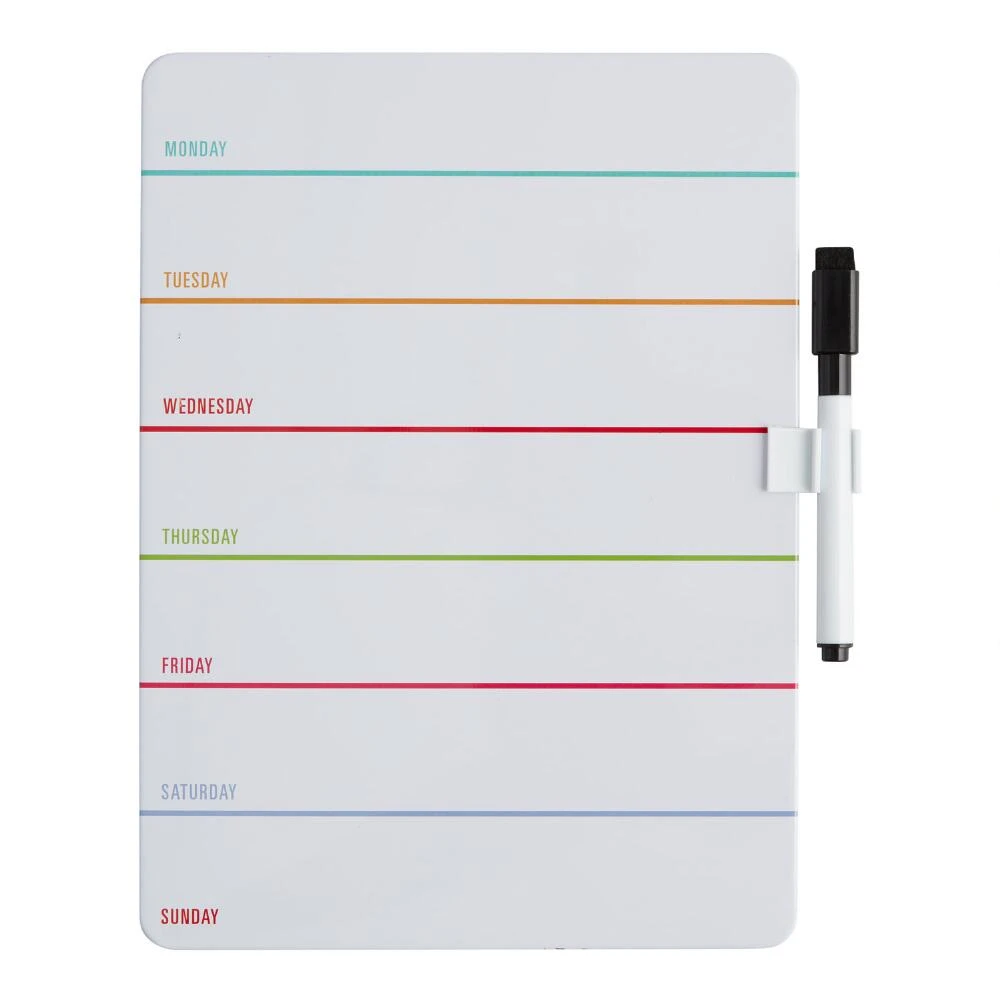 World Market Kikkerland Iridescent Magnetic Dry Erase Weekly Planner