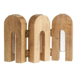 World Market Modern Wood Arch Test Tube Bud Vase