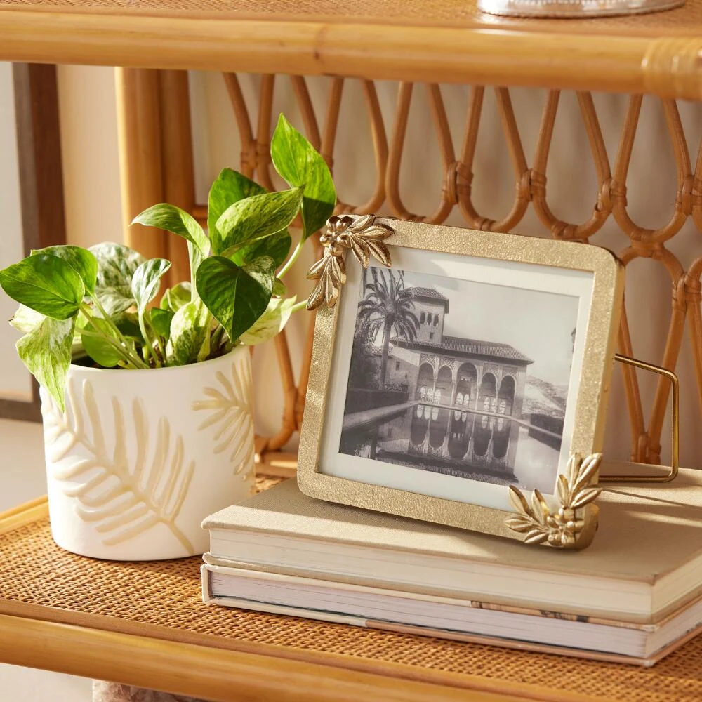 World Market Gold Metal Floral Frame - Image 2