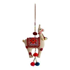 World Market Wool Llama Door Hanger Decor