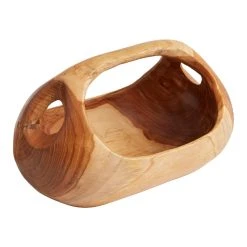 World Market CRAFT Teak Wood Bowl Decor