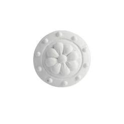 World Market White Ceramic Floral Knobs Set of 2