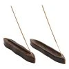 World Market Wood Leaf Incense Holder Set Of 2