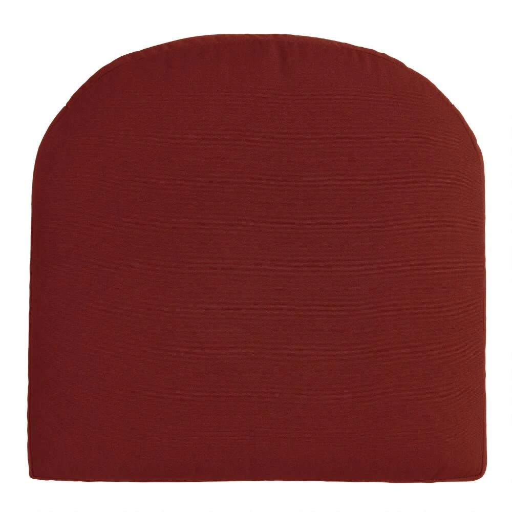 World Market Sunbrella Terracotta Canvas Gusseted Outdoor Chair Cushion