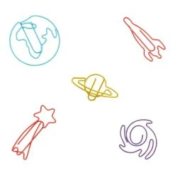 World Market Multicolor Space Paper Clips 5 Pack