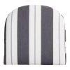 World Market Sunbrella Navy Stripe Gusseted Outdoor Chair Cushion