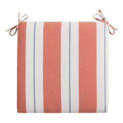 World Market Sunbrella Persimmon Stripe Outdoor Chair Cushion