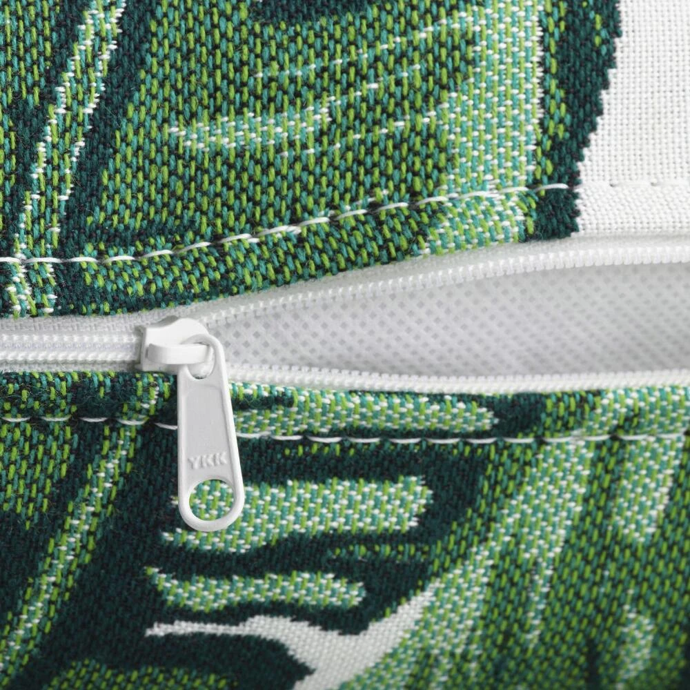 World Market Sunbrella Tropical Leaf Gusseted Outdoor Chair Cushion - Image 3