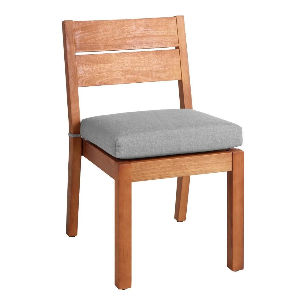 World Market Sunbrella Slate Gray Cast Outdoor Chair Cushion - Image 3