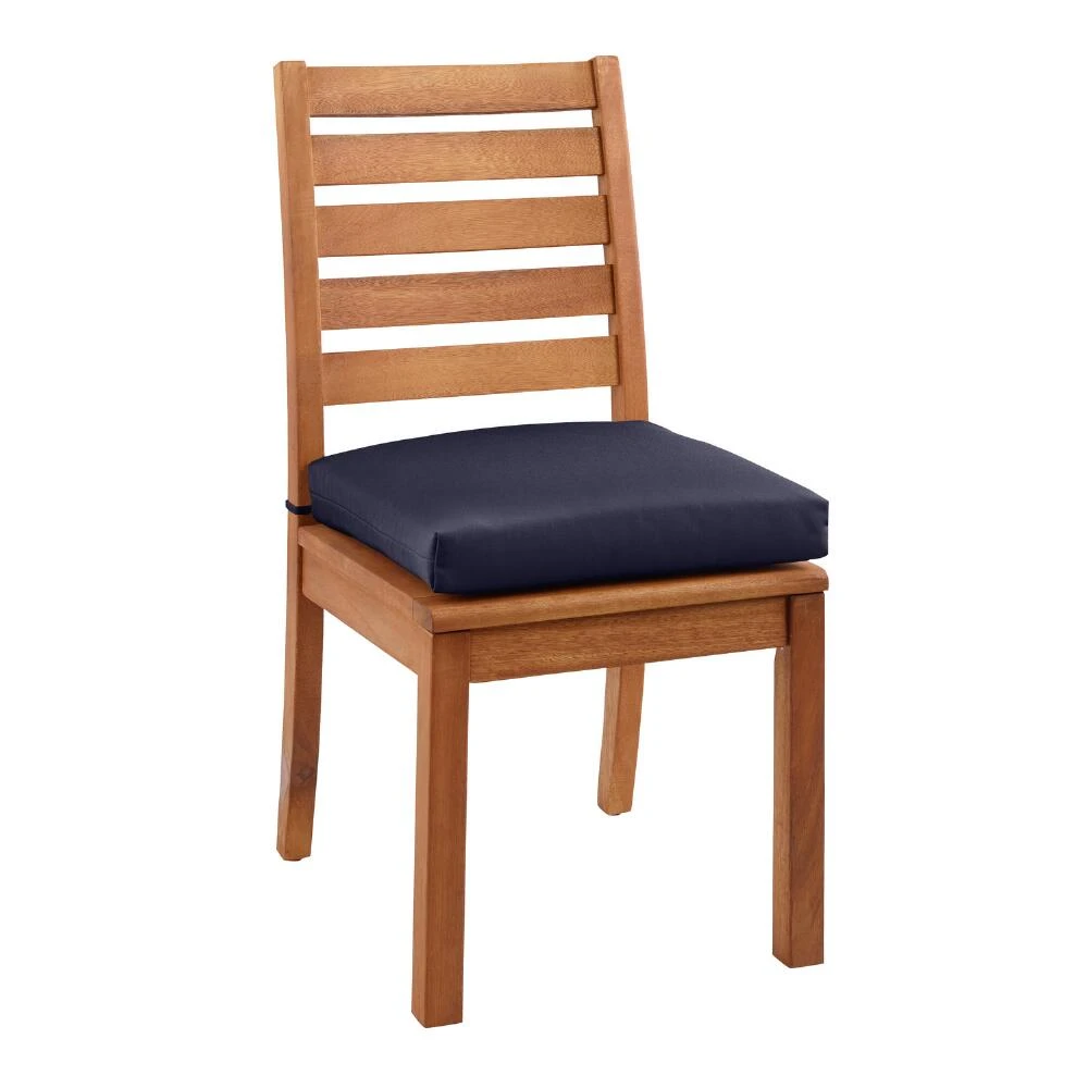 World Market Sunbrella Navy Canvas Outdoor Chair Cushion - Image 4