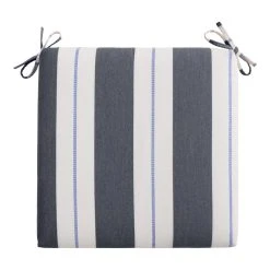 World Market Sunbrella Navy Stripe Outdoor Chair Cushion