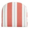World Market Sunbrella Persimmon Stripe Gusseted Outdoor Chair Cushion