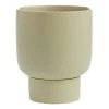 World Market Sage Green Ceramic Planter With Pedestal Tray