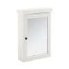 World Market Delmar White Wood Bathroom Wall Cabinet with Mirror