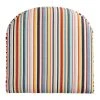 World Market Sunbrella Multicolor Stripe Gusseted Outdoor Chair Cushion