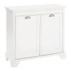 World Market White Wood Maryella Double Hamper