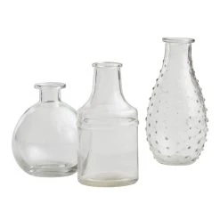 World Market Clear Glass Bud Vases Set of 3
