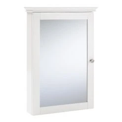 World Market White Wood Maryella Mirrored Medicine Cabinet