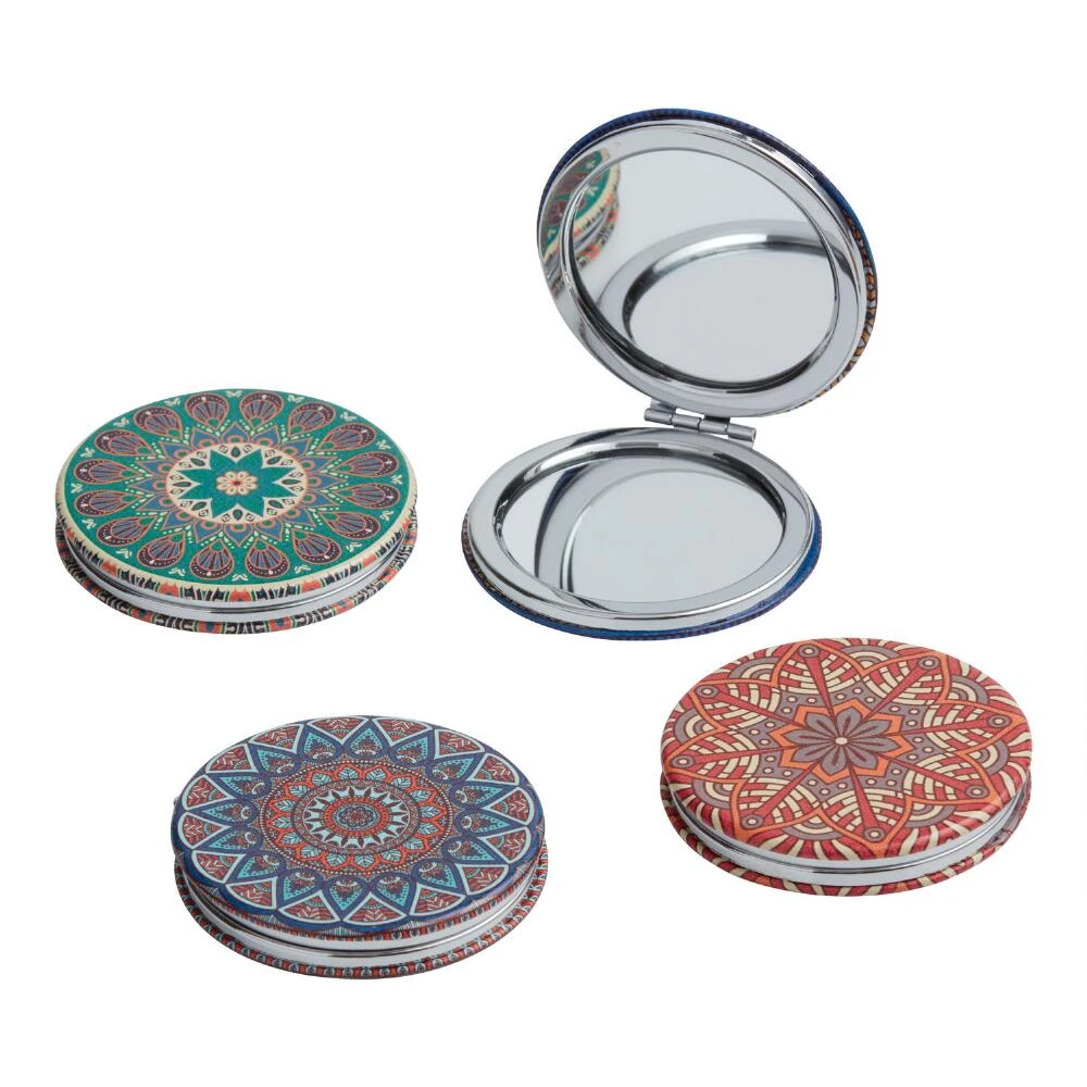 World Market Kikkerland Mandala Compact Mirrors Set of 4