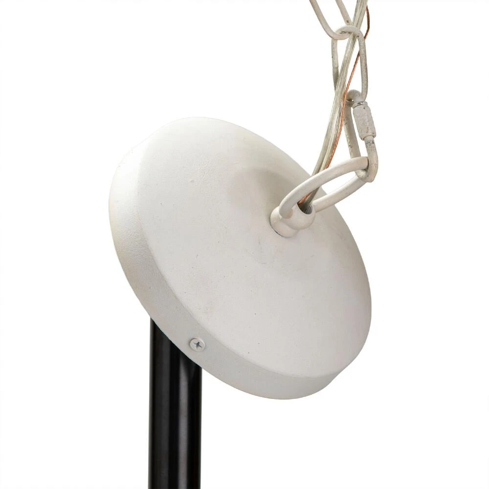 World Market Shelton Distressed White Wood Orb 4 Light Pendant Lamp - Image 4