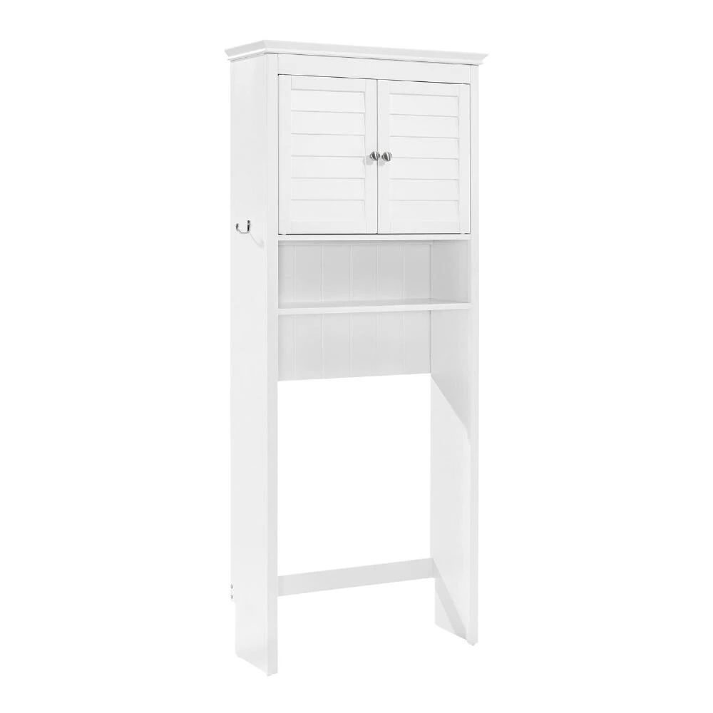 World Market White Wood Maryella Bathroom Space Saver Cabinet