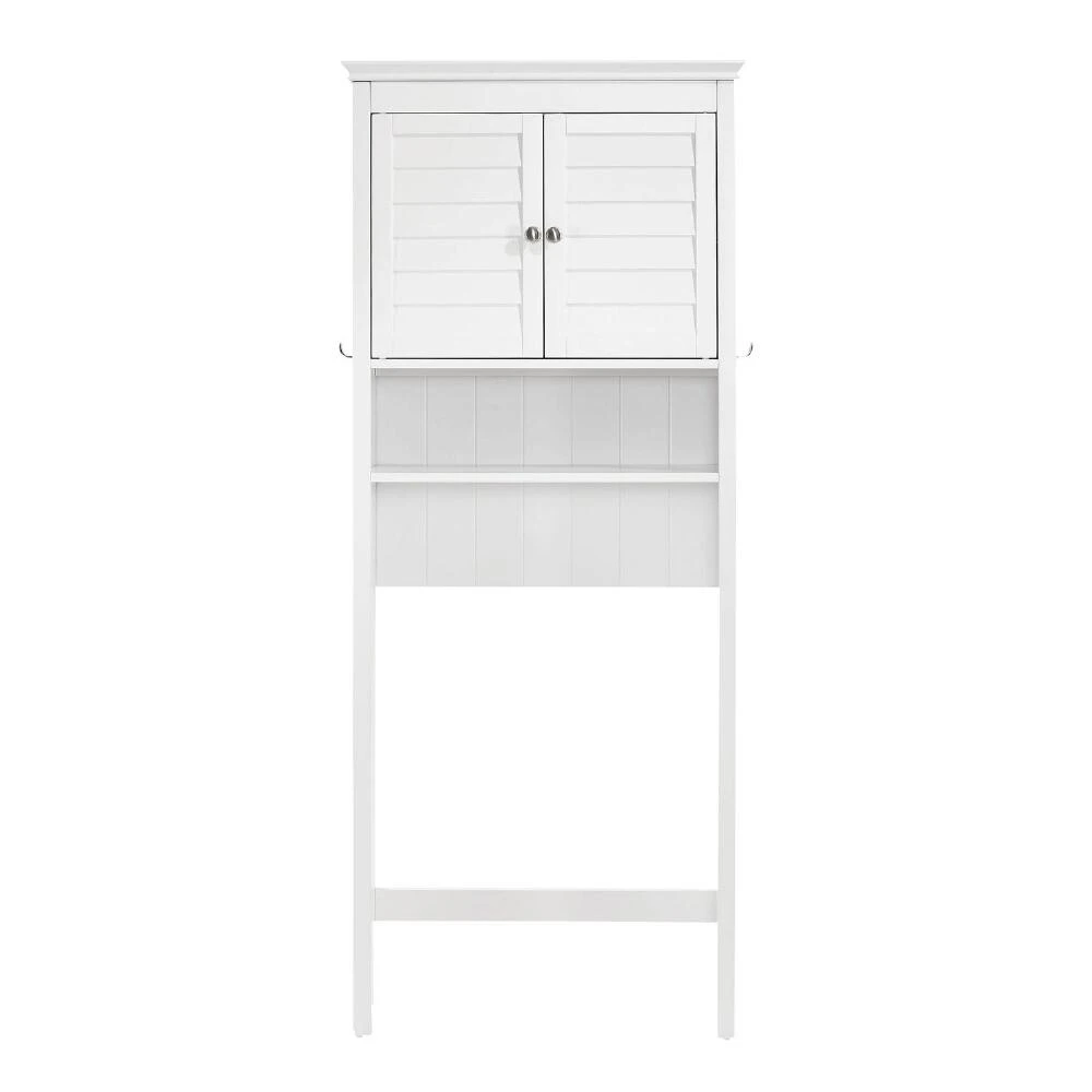 World Market White Wood Maryella Bathroom Space Saver Cabinet - Image 2