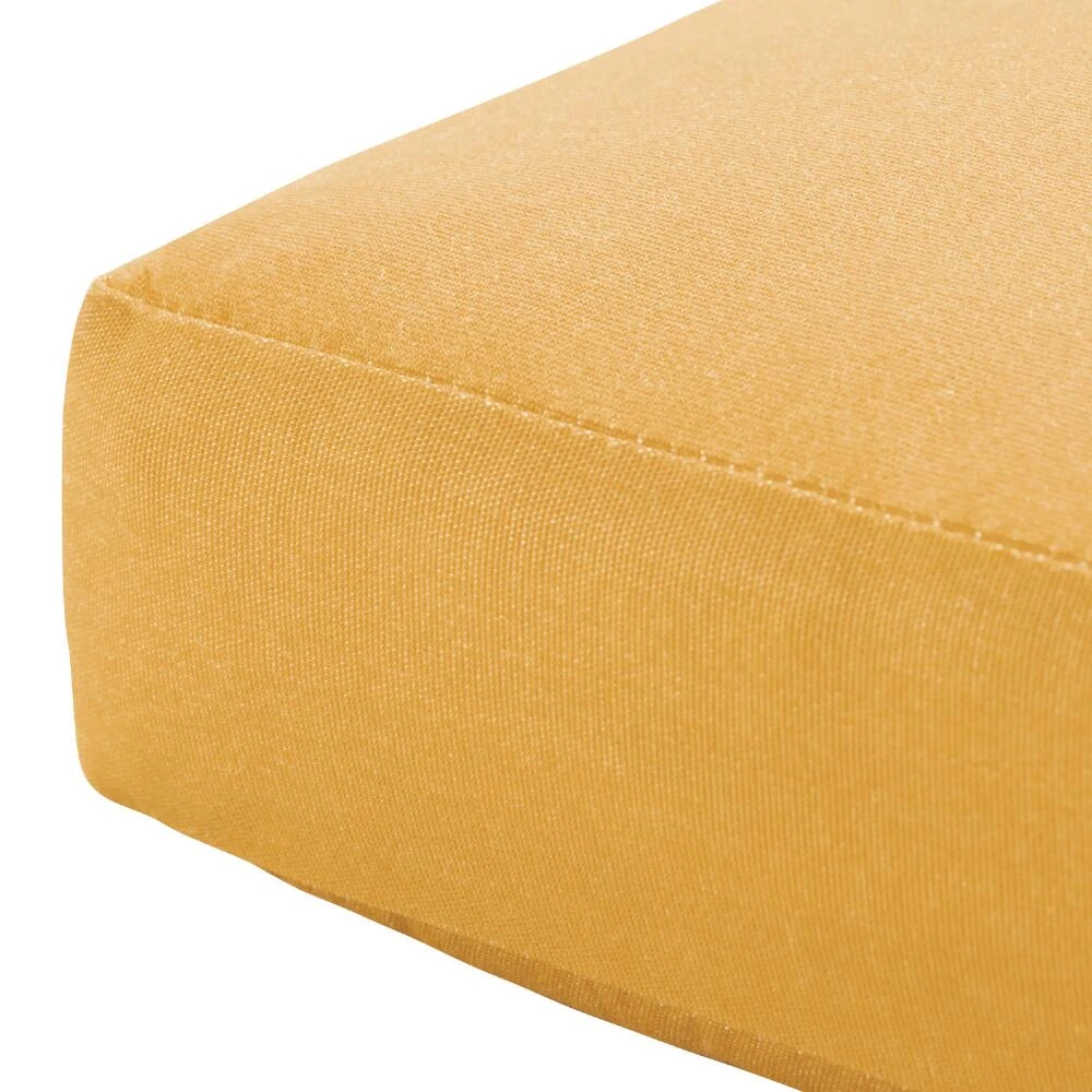 World Market Sunbrella Buttercup Canvas Gusseted Outdoor Chair Cushion - Image 2