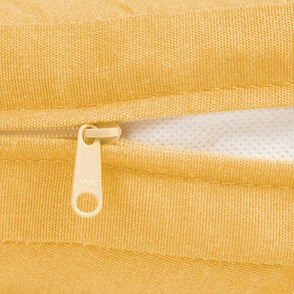 World Market Sunbrella Buttercup Canvas Gusseted Outdoor Chair Cushion - Image 3