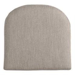 World Market Sunbrella Khaki Ash Cast Gusseted Outdoor Chair Cushion