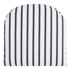 World Market Sunbrella Indigo Lido Stripe Gusseted Outdoor Chair Cushion