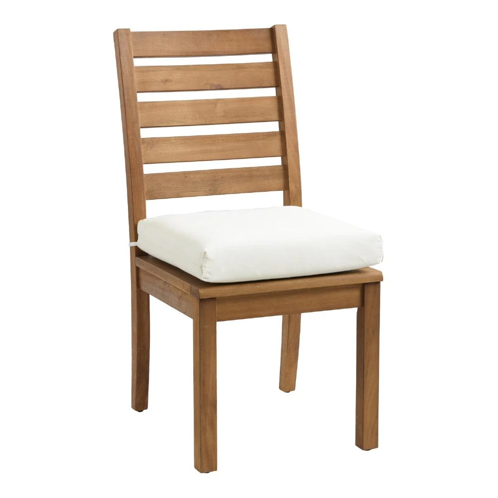 World Market Sunbrella Natural Canvas Outdoor Chair Cushion - Image 4