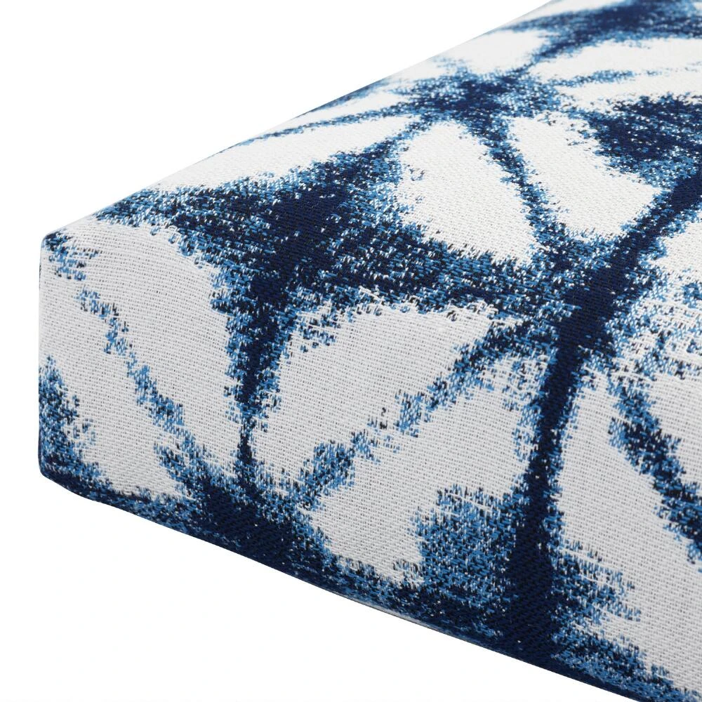 World Market Sunbrella Indigo Tile Outdoor Chair Cushion - Image 2