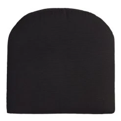 World Market Sunbrella Black Canvas Gusseted Outdoor Chair Cushion