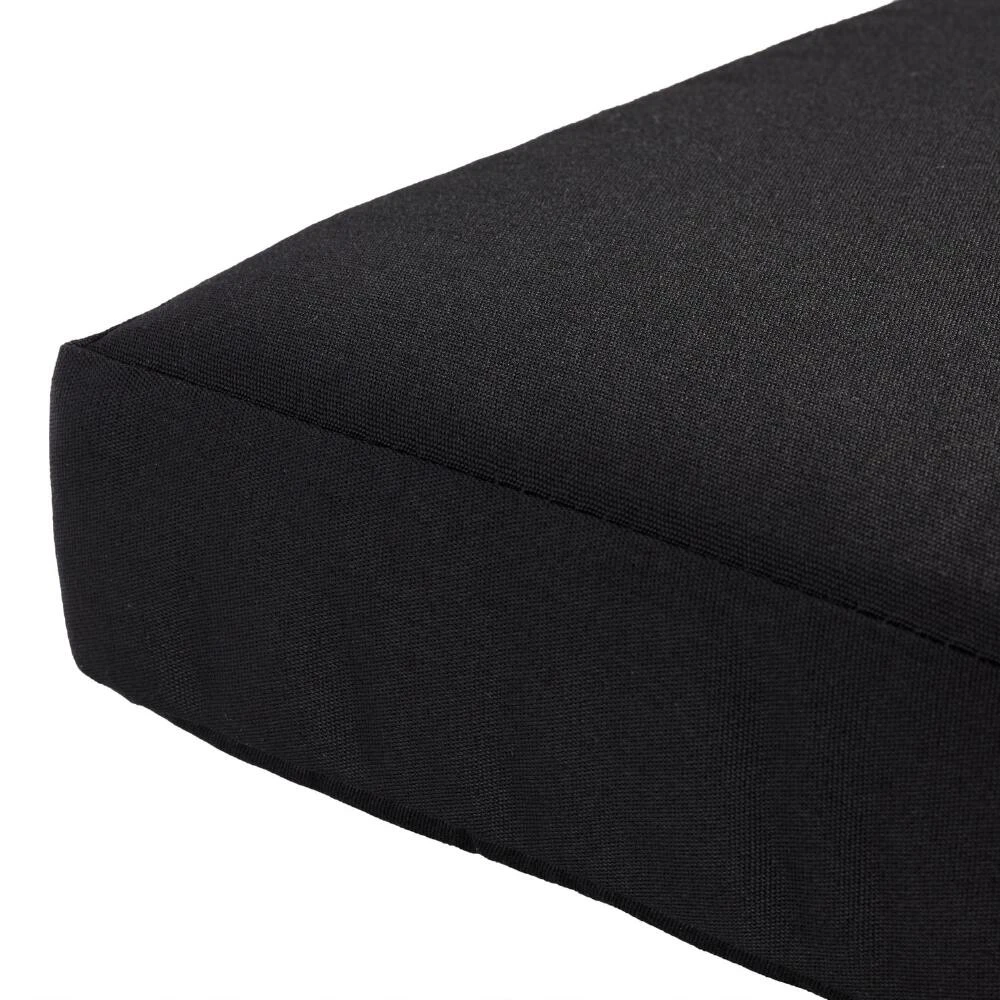 World Market Sunbrella Black Canvas Gusseted Outdoor Chair Cushion - Image 2