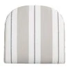 World Market Sunbrella Linen Stripe Gusseted Outdoor Chair Cushion