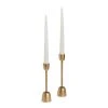 World Market Gold Modern Bell Taper Candle Holder