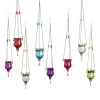 World Market Glass Dahlia Tealight Hanging Lanterns Set of 8