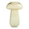 World Market Light Amber Blown Glass Mushroom Vase