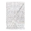 World Market Scarlett Taupe Sculpted Medallion Bath Towel