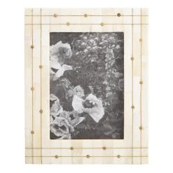 World Market Gold Dot Inlay Bone Frame