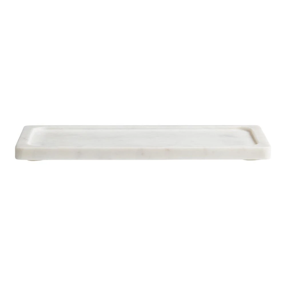 World Market White Marble Vanity Tray