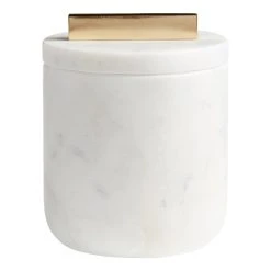 World Market White Marble Canister With Lid