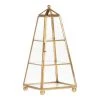 World Market Gold and Glass Pyramid Display Box