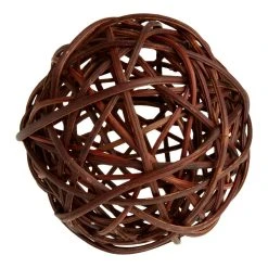 World Market Dark Rattan Ball Decor