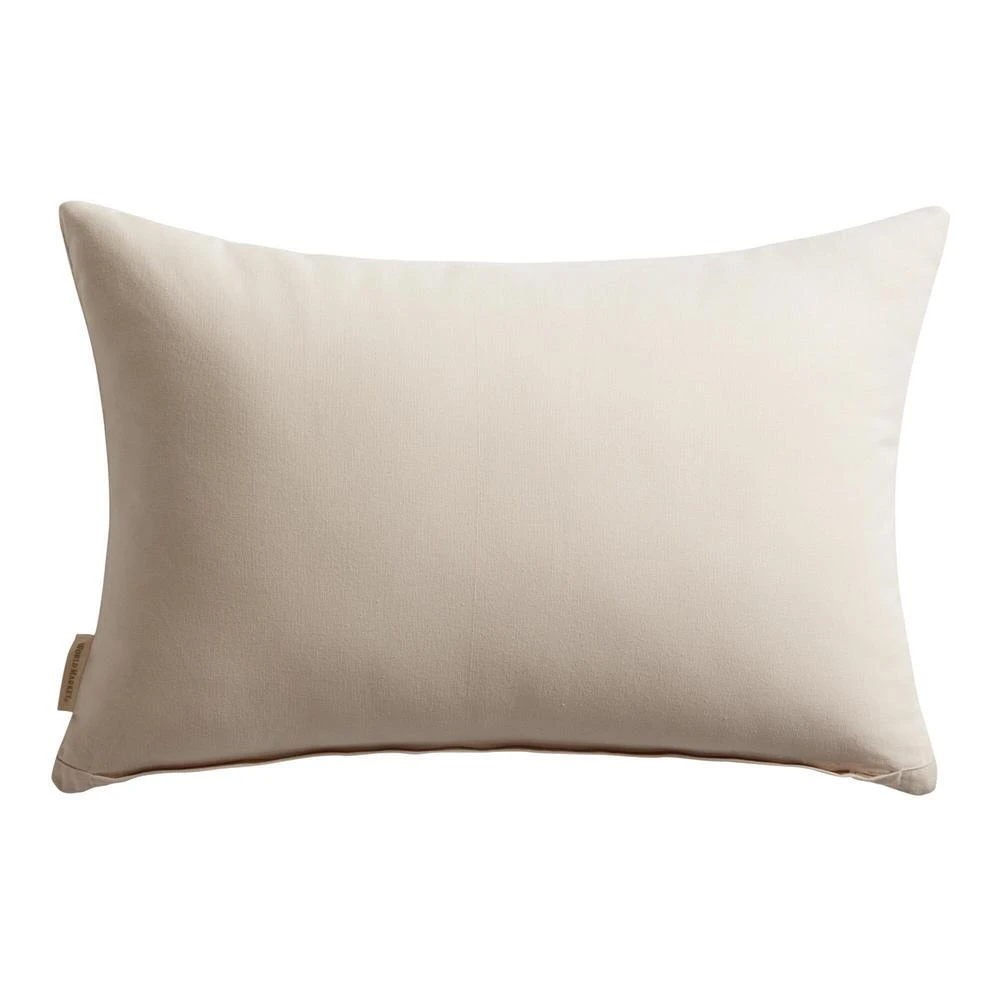 World Market Embroidered Autumn Floral Lumbar Pillow - Image 3