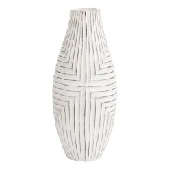World Market Large White Textured Ecomix Vase