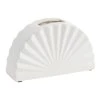 World Market Matte White Fan Ceramic Vase
