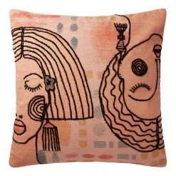 World Market Justina Blakeney Agatha & Oona Terracotta Throw Pillow